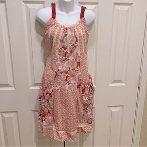 Red/Cream Floral Dress